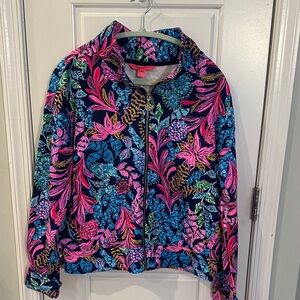 Lilly Pulitzer Vibrant Floral Zip-Up jacket